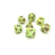 (Green+Yellow+White) Marble dice set